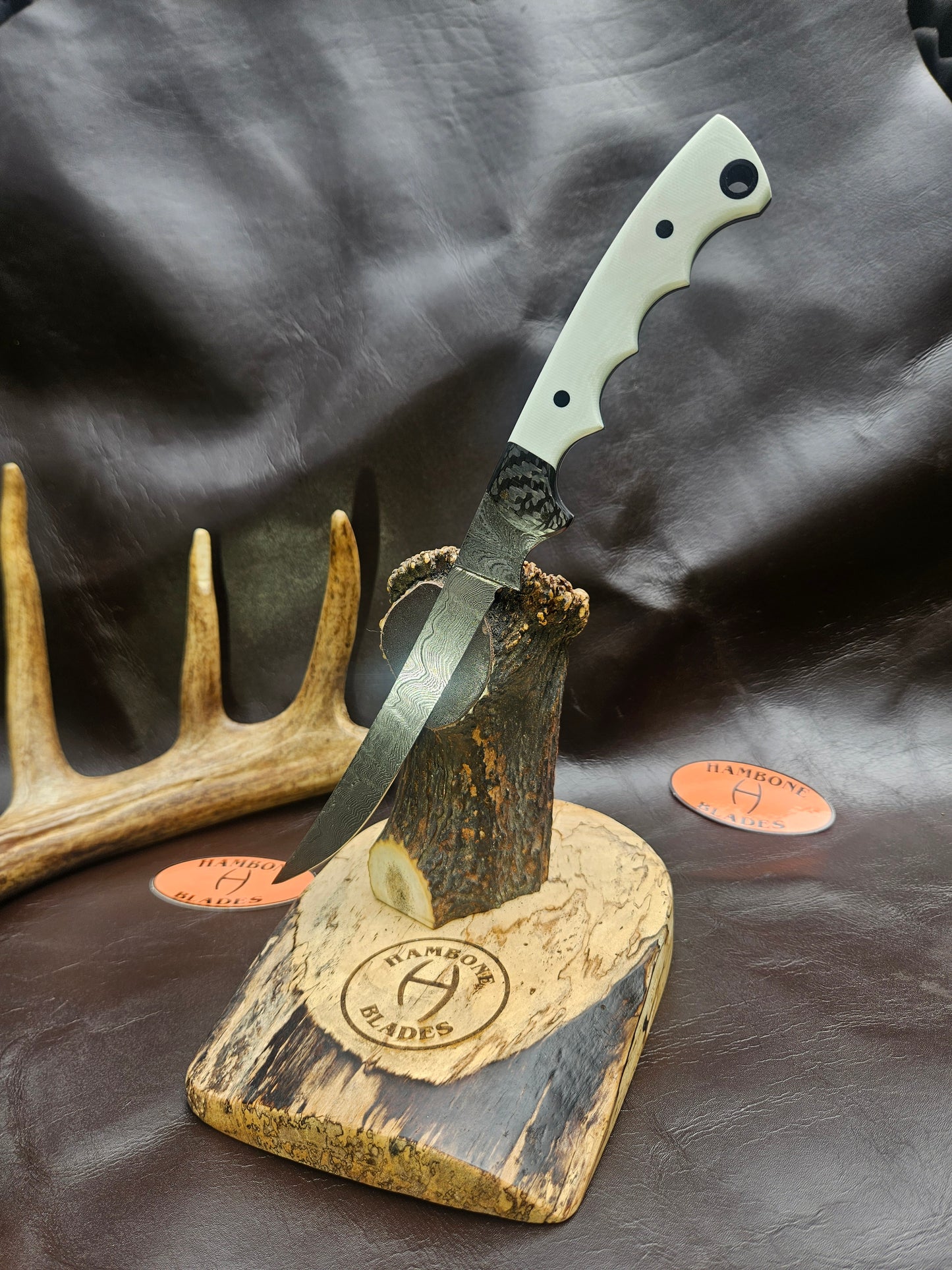 Damascus boning knife