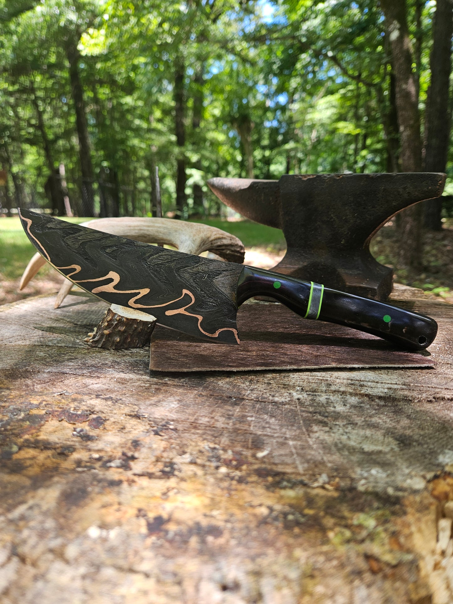 Copper Damascus Chefs Knife